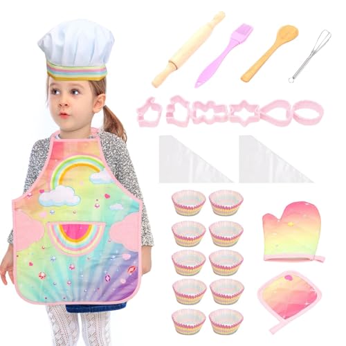 Children Cooking Set, Kids and Baking Set, Pretend 3+, Kitchen Playset for Boys and Girls, Cloth/Wooden/Silicone/Stainless Steel/ABS/Paper, 22.5x28x3cm/8.86x11.02x1.18in Children Cooking Set, Kids and Baking Set, Pretend 3+, Kitchen Playset for Boys and Girls, Cloth/Wooden/Silicone/Stainless Steel/ABS/Paper, 22.5x28x3cm/8.86x11.02x1.18in von Generisch