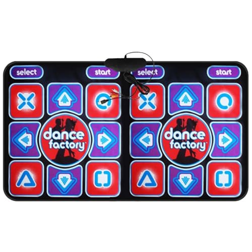 Children's Adult Dance Mat TV Computer User Electronic Music 100 In 60 Sensory Games Plug and Play with Remote (AV Available Converter) Baby Teppich Mädchen (Blue One Size) von Generisch