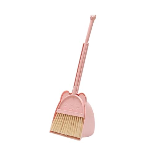 Children’s Small Broom Dustpan Set, Kleiners Besen mit Kehrschaufel für Kinder, Reinigungsspielzeug-Set für Kinder, Lustiges Haushaltsspielset für Kleinkinder , Kids Household Chores Set (rosa) von Generisch