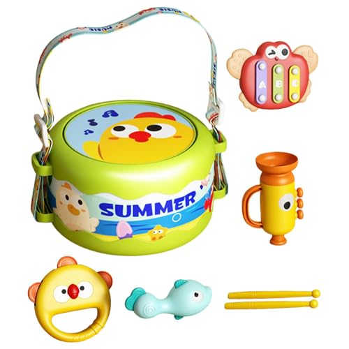 Childrens Drum Percussion Music Instrument, Musikspielzeug für Kleinkind,Pädagogische Kinder Drum 6 Stück Musikinstrumente - Vorschule Musicalikspielzeug tragbares Design zum Geburtstag Neujahr Weihna Childrens Drum Percussion Music Instrument, Musikspielzeug für Kleinkind,Pädagogische Kinder Drum 6 Stück Musikinstrumente - Vorschule Musicalikspielzeug tragbares Design zum Geburtstag Neujahr Weihna von Generisch