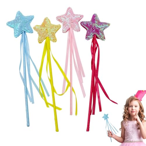 Childrens Feenstäbe, Prinzessin -Party Gefälligkeiten,4X Fairy Dress-up Wand Prinzessin Set - Dress-up Stick Set für Weihnachten Rollenspiele Brautschauer Childrens Feenstäbe, Prinzessin -Party Gefälligkeiten,4X Fairy Dress-up Wand Prinzessin Set - Dress-up Stick Set für Weihnachten Rollenspiele Brautschauer von Generisch