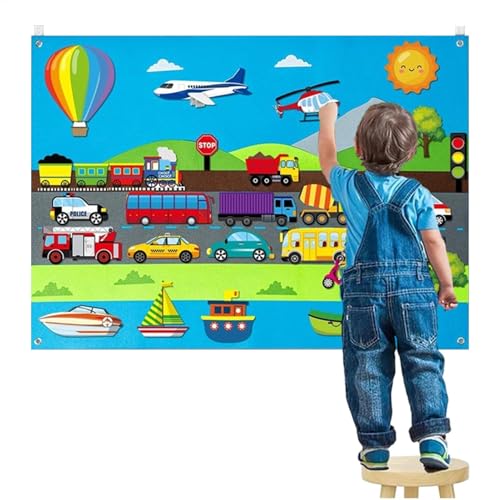 Childrens Fish Board, Lernen Filzboard, Lustiges frühes Lerngeschichte Board, Interaktives Geschichtenerzählen Play Set, farbenfrohes Aktivitätsspielzeug für, Kinder im Alter von 3+ von Generisch