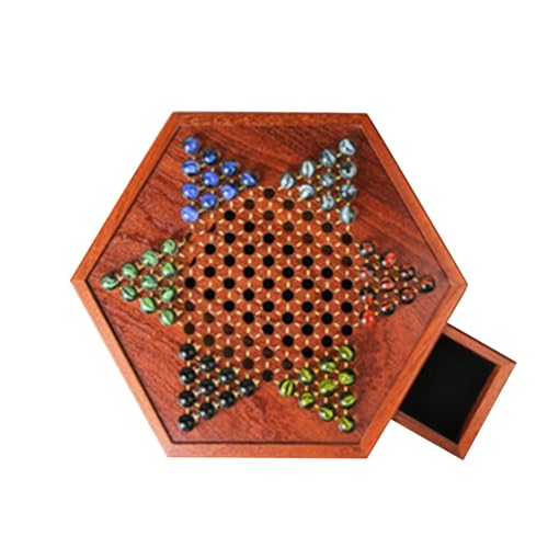 Chinese Checkers Brettspiel Set - Klassisches Spiel mit Speicherschublade | Glas Marmor Spielen Stücke | Holzstrategie Brettspiel | Ideal für Familienspiele, Partys und pädagogische Hirnteaser Chinese Checkers Brettspiel Set - Klassisches Spiel mit Speicherschublade | Glas Marmor Spielen Stücke | Holzstrategie Brettspiel | Ideal für Familienspiele, Partys und pädagogische Hirnteaser von Generisch