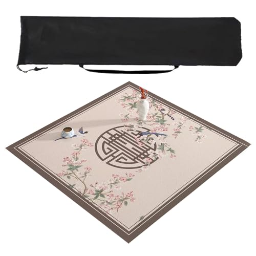 Chinesische Mahjong-Matte, rutschfest, geräuschlos, Tischabdeckung für Heimspiele, 110 cm, stilvolles Design, perfekt für Poker- und Mahjong-Enthusiasten (Stil 2) von Generisch