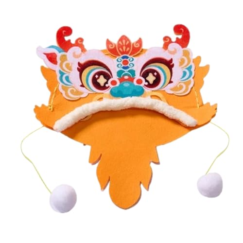 Chinesisches Neujahrs-Drachenhut, handgefertigter Hut für chinesisches Neujahr, handgefertigtes Urlaubskostüm-Zubehör, Drachen-Themen-DIY-Hut-Materialien, Frühlingsfest-Bastelset, Jahr des von Generisch
