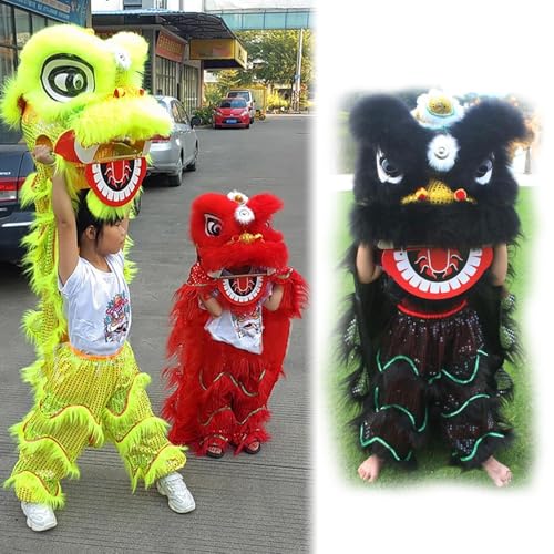 Chinesisches Neujahrs-Löwen-Tanzkostüm für Kinder, Festival-Drachen-Maskottchen-Outfit, Sport-Übung, Cosplay-Set mit Performance-Requisiten Chinesisches Neujahrs-Löwen-Tanzkostüm für Kinder, Festival-Drachen-Maskottchen-Outfit, Sport-Übung, Cosplay-Set mit Performance-Requisiten von Generisch