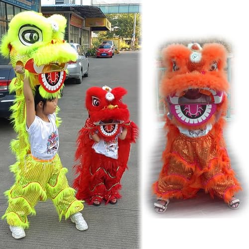 Chinesisches Neujahrs-Löwen-Tanzkostüm für Kinder, Festival-Drachen-Maskottchen-Outfit, Sport-Übung, Cosplay-Set mit Performance-Requisiten Chinesisches Neujahrs-Löwen-Tanzkostüm für Kinder, Festival-Drachen-Maskottchen-Outfit, Sport-Übung, Cosplay-Set mit Performance-Requisiten von Generisch