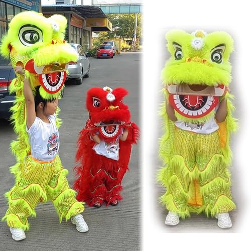 Chinesisches Neujahrs-Löwen-Tanzkostüm für Kinder, Festival-Drachen-Maskottchen-Outfit, Sport-Übung, Cosplay-Set mit Performance-Requisiten Chinesisches Neujahrs-Löwen-Tanzkostüm für Kinder, Festival-Drachen-Maskottchen-Outfit, Sport-Übung, Cosplay-Set mit Performance-Requisiten von Generisch