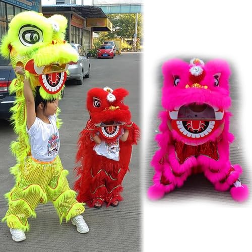 Chinesisches Neujahrs-Löwen-Tanzkostüm für Kinder, Festival-Drachen-Maskottchen-Outfit, Sport-Übung, Cosplay-Set mit Performance-Requisiten Chinesisches Neujahrs-Löwen-Tanzkostüm für Kinder, Festival-Drachen-Maskottchen-Outfit, Sport-Übung, Cosplay-Set mit Performance-Requisiten von Generisch