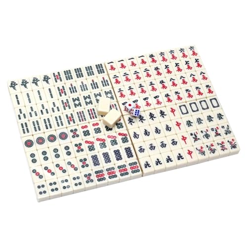 Chinesisches -Spielset - 144 PCs kleine chinesische -Fliesen für Party, traditionelles Easy Carry Toys Set für chinesisches Spielspiel, Game Chinesisches -Spielset - 144 PCs kleine chinesische -Fliesen für Party, traditionelles Easy Carry Toys Set für chinesisches Spielspiel, Game von Generisch