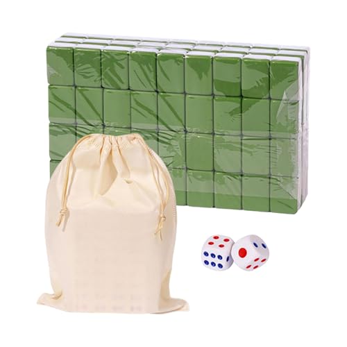 Chinesisches Traditionelles Brettspiel - Klassiker Chinese Mahjong Gamee Set | Melaminharz Mahjoong Fliesen Und Große Aufbewahrungstasche Tragbare Tischspiele Für Familien Freizeit Kultureller Spaß von Generisch