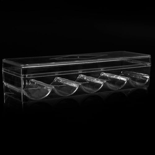 Chip-Tablett – Tonchips, insgesamt 100 Fächer, jeweils für 100 Chips, transparente Ablagen, 5 Fächer, Acryl für Chips in Standardgröße, Pokerhalter, Rack-Brettspiele, transparente Chip-Tablett – Tonchips, insgesamt 100 Fächer, jeweils für 100 Chips, transparente Ablagen, 5 Fächer, Acryl für Chips in Standardgröße, Pokerhalter, Rack-Brettspiele, transparente von Generisch