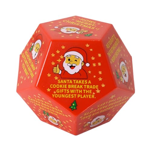 Christmas Dice, Santa Claus Style, 3.07x3.07x2.56 Inches Family Games for Women, Men, Birthday, Holiday, Stocking Stuffers, Family Night, Fun, Hilarious Toys, Party, Game Nights, Kids, Adults Gift Christmas Dice, Santa Claus Style, 3.07x3.07x2.56 Inches Family Games for Women, Men, Birthday, Holiday, Stocking Stuffers, Family Night, Fun, Hilarious Toys, Party, Game Nights, Kids, Adults Gift von Generisch