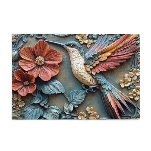 Chrysanthemen und Kolibris, 1000 Teile Puzzles für Erwachsene, Holzpuzzles für Erwachsene, Geschenke, Heimdekoration Chrysanthemen und Kolibris, 1000 Teile Puzzles für Erwachsene, Holzpuzzles für Erwachsene, Geschenke, Heimdekoration von Generisch
