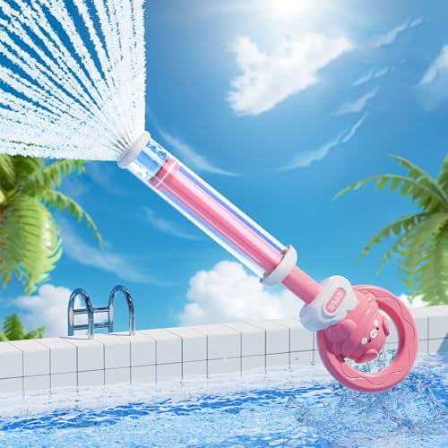 Cithway Feuerwerk Wasserpistole,1/2/3 Stück 2025 Neue Romantisches Feuerwerk Wasserpistole für Paare, Baden,Pool, Party (Cartoon Pink) von Generisch