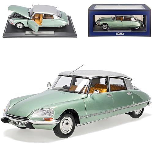 Citroen DS23 Pallas Limousine Grün Metallic mit Dach in Silber 1972-1975 Limitiert auf 400 Stück Weltweit 1/18 Norev Modell Auto von Generisch