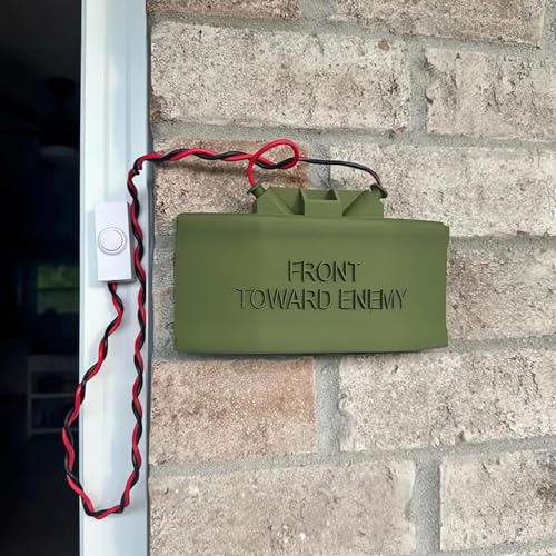 Claymore Türklingel, Claymore Mine Türklingel, Front Toward Enemy, Fake Mine Prop Do Not Disturb Door Bell Button, No Soliciting Doorbell Cover, Funny Pranks for Joke Gag Pranks Gift Home Decor von Generisch