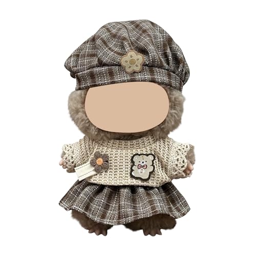 Clothes for Labubu(NO Doll) , Handcrafted Crochet Set for 17cm/6.69in Doll, Premium Labubu Outfit with Accessories, Stylish Labubu Clothes for Doll (A) von Generisch