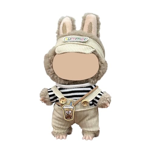 Clothes for Labubu(NO Doll) , Handcrafted Crochet Set for 17cm/6.69in Doll, Premium Labubu Outfit with Accessories, Stylish Labubu Clothes for Doll (B) von Generisch