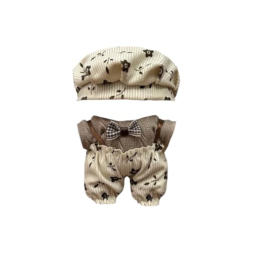 Clothes for Labubu(NO Doll) , Handcrafted Crochet Set for 17cm/6.69in Doll, Premium Labubu Outfit with Accessories, Stylish Labubu Clothes for Doll (E) von Generisch
