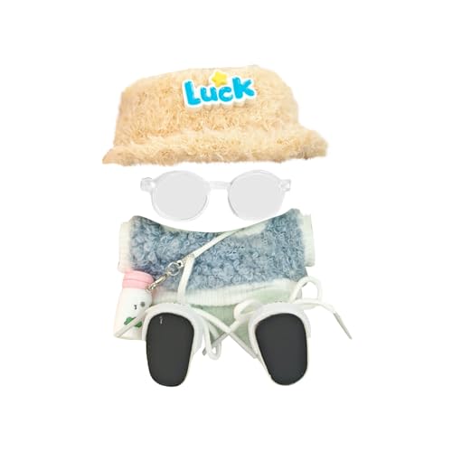 Clothes for Labubu(NO Doll) , Handcrafted Crochet Set for 17cm/6.69in Doll, Premium Labubu Outfit with Accessories, Stylish Labubu Clothes for Doll (N) von Generisch