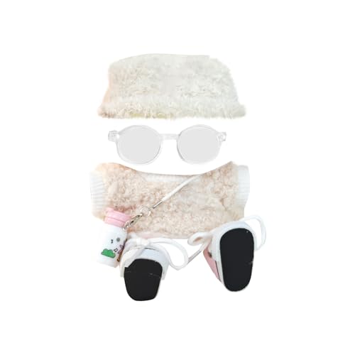 Clothes for Labubu(NO Doll) , Handcrafted Crochet Set for 17cm/6.69in Doll, Premium Labubu Outfit with Accessories, Stylish Labubu Clothes for Doll (P) von Generisch