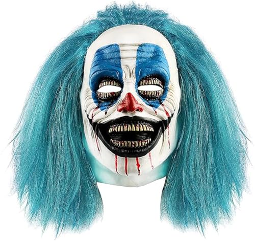 Clown-Maske für Erwachsene, gruseliges Halloween-Kostüm-Zubehör für Killer-Joker-Maskerade-Party Clown-Maske für Erwachsene, gruseliges Halloween-Kostüm-Zubehör für Killer-Joker-Maskerade-Party von Generisch