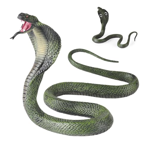 Cobra Schlangenspielzeugfigur - Realistische Gummischlange, Neuheitsspielzeug | Trick Hithilaus Trick Geschlagen Men Women, Safari Animal Collection Figur Model Zum Dekorieren Cobra Schlangenspielzeugfigur - Realistische Gummischlange, Neuheitsspielzeug | Trick Hithilaus Trick Geschlagen Men Women, Safari Animal Collection Figur Model Zum Dekorieren von Generisch