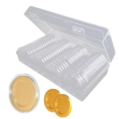 Coin Capsules - Coin Case | Coins Collection Box | Coins Box | Coîn Collection Holder | 40mm Coîn Protectors With A Boxes For Collectors | 60Pcs Dollar Côin Cases | Professional Côin Storage Case Coin Capsules - Coin Case | Coins Collection Box | Coins Box | Coîn Collection Holder | 40mm Coîn Protectors With A Boxes For Collectors | 60Pcs Dollar Côin Cases | Professional Côin Storage Case von Generisch