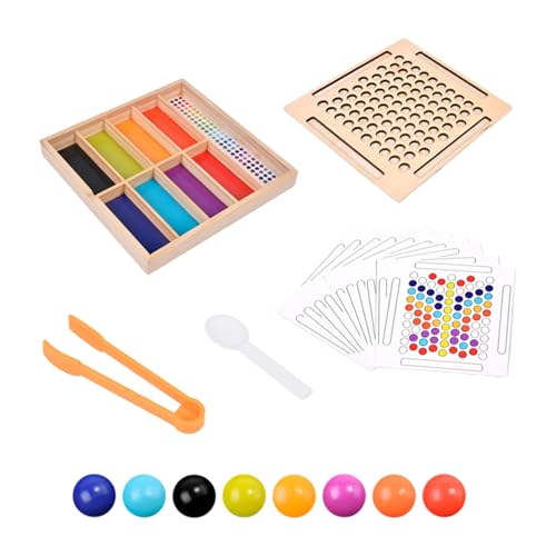 Color Sorting Beads, Fine Motor Rainbow Clip Game, Wooden Gemstones Arranging Toy, Early Learning Attention Training Activity, Ideal for Children’s Education and Parent Child Play Color Sorting Beads, Fine Motor Rainbow Clip Game, Wooden Gemstones Arranging Toy, Early Learning Attention Training Activity, Ideal for Children’s Education and Parent Child Play von Generisch