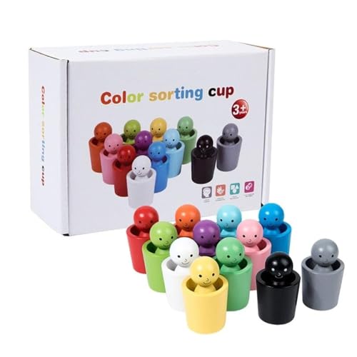 Color Sorting Cups, Sorting and Stacking Toys Learning Activity, Matching Game Creative Play Early Educational, Toddler Color Sorting Toys and Matching Game (1PC) von Generisch