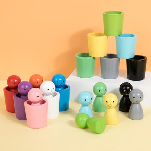 Color Sorting Cups Sensory Toy Holz Sortier Stapelsteine Spielzeug Regenbogen Holzkugeln in Tassen Matching Games Toys Holzspielzeug zum Zählen Sortieren Farben Lernen Geschenk ab 2-5 Jahr Color Sorting Cups Sensory Toy Holz Sortier Stapelsteine Spielzeug Regenbogen Holzkugeln in Tassen Matching Games Toys Holzspielzeug zum Zählen Sortieren Farben Lernen Geschenk ab 2-5 Jahr von Generisch