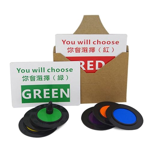 Colour Predict Trick, wiederverwendbarer Gimmick Farbvorhersage-Trick, interaktiv, Bühnenauftritts-Requisiten, ansprechend für Erwachsene und Kinder für Klassenzimmer, Bühne, Straße von Generisch