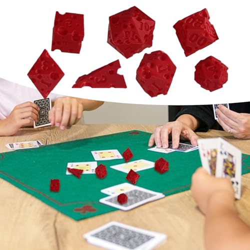 Cool Dice - 7-teilige Käse-Roll-Würfel,3D-gedrucktes interaktives Requisit für Rollenspiel Mathe Lernen Unterricht Entscheidungsfindung Reise Party Klassenraum Familiennacht Cool Dice - 7-teilige Käse-Roll-Würfel,3D-gedrucktes interaktives Requisit für Rollenspiel Mathe Lernen Unterricht Entscheidungsfindung Reise Party Klassenraum Familiennacht von Generisch