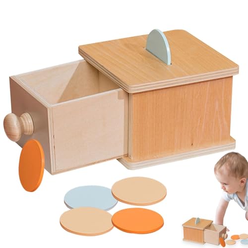 Coordinate Box für Münzen für Kinder, Spielzeug Coin Ball Box Object Permanence Box Spielzeug für Kinder, Münzspielzeug für die Entwicklung von Generisch