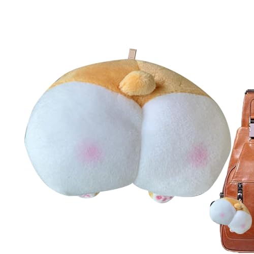 Corgi Hintern Schlüsselanhänger - Niedlicher Cartoon-Corgie-Hunde-Schlüsselanhänger mit Karabinerverschluss - Mode-Accessoire Rucksack-Clips, Kindergarten-Geschenk, Handtaschen-Anhänger von Generisch