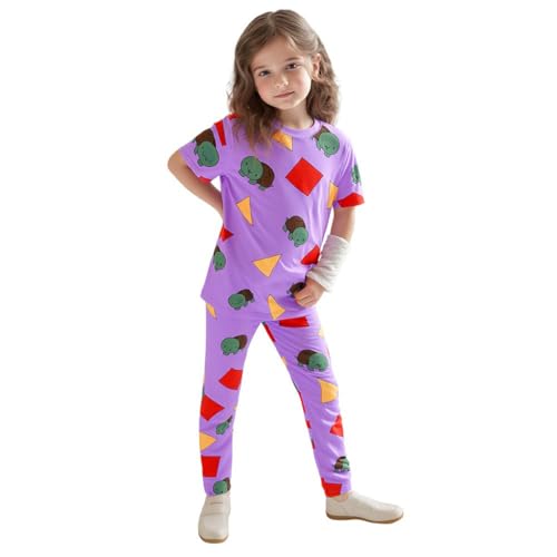 Coslanders Dämonenjäger-Sänger-Kostüm, Anzug, Halloween, Mädchen, Rumi-Set, Mira-Kostüm, Zoey-Kostüm, Kapuzenpullover (Stil B, Höhe: 120 cm) von Generisch