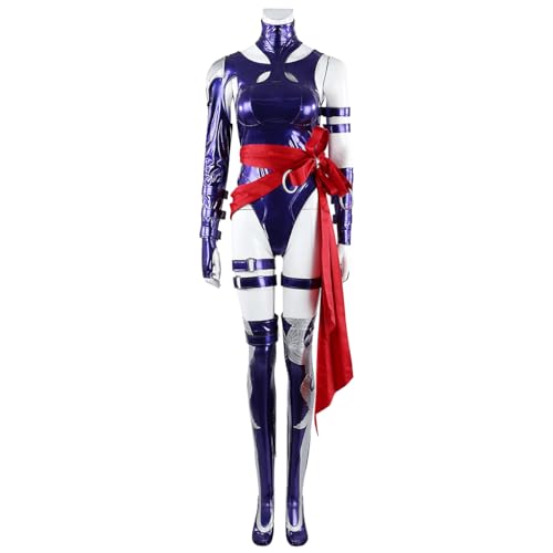Coslanders Psylocke-Kostüm für Damen, Halloween, Psylocke-Kostüm, Body (Stil 1, S) von Generisch