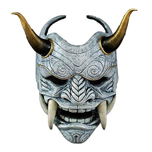 Cosplay-Maske, Halloween, Maskerade, Cosplay, Party, Horror, Geist, Prajna-Maske, Damen, Herren, Make-up-Requisiten, Maske (weiß) von Generisch