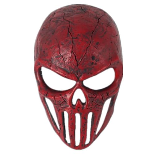 Cosplay-Maske aus Kunstharz, Spielparty, Halloween-Kostüm, Maske, Requisiten für Erwachsene (rot) von Generisch