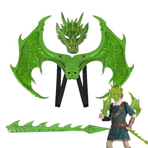 -Cosplay-Set für – weiches Filz-Cosplay-Outfit, Halloween-Verkleidungs-Set | Ganzkörper-Fantasie-Set mit verstellbaren Flügeln, Schwanz und Miek, Rollenspielzubehör für Kinderparty oder -Cosplay-Set für – weiches Filz-Cosplay-Outfit, Halloween-Verkleidungs-Set | Ganzkörper-Fantasie-Set mit verstellbaren Flügeln, Schwanz und Miek, Rollenspielzubehör für Kinderparty oder von Generisch
