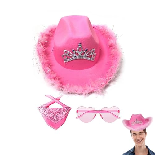 Cowboyhut – Herzförmige Brille Cowgirl-Hut | Nicht verformende texanische Cowgirl Gunslinger Cap mit quadratischem Bandana | Western Express Cowboyhut für Maskerade, Cosplay oder Cowboy-Themenpartys Cowboyhut – Herzförmige Brille Cowgirl-Hut | Nicht verformende texanische Cowgirl Gunslinger Cap mit quadratischem Bandana | Western Express Cowboyhut für Maskerade, Cosplay oder Cowboy-Themenpartys von Generisch