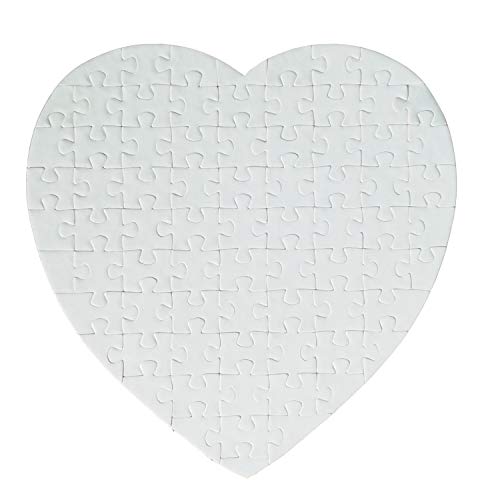 Craft Puzzle Blank Herz Perfektes Lernspielzeug Geschenk Kinderspielzeug Erwachsene Kunstpuzzles DIY-Puzzle Kreative Unterhaltung Transfer Sublimation Interessante Klassische Puzzles (A, 10x) von Generisch