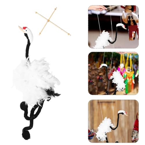 Crane Marionette Puppet, handgefertigte weiche Holzpuppe mit Saiten, interaktive Kran ziehen Strings Puppenspielzeug für kreatives Spielen pädagogischer Spaß Crane Marionette Puppet, handgefertigte weiche Holzpuppe mit Saiten, interaktive Kran ziehen Strings Puppenspielzeug für kreatives Spielen pädagogischer Spaß von Generisch