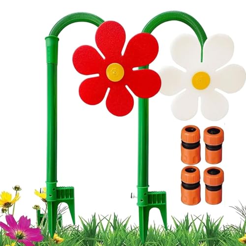Crazy Daisy Sprinkler | 360° Rotating Dancing Flower Wasserblume FüR Garten Kinder for Lawn & Garden,Dancing Crazy Sunflower Wassersprinkler Kinder for Outdoor Yard Decor (A*2pc) von Generisch