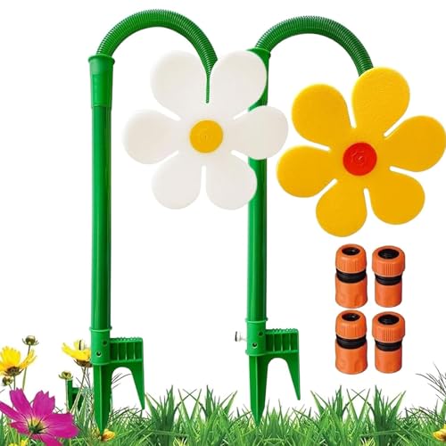 Crazy Daisy Sprinkler | 360° Rotating Dancing Flower Wasserblume FüR Garten Kinder for Lawn & Garden,Dancing Crazy Sunflower Wassersprinkler Kinder for Outdoor Yard Decor (B*2pc) von Generisch