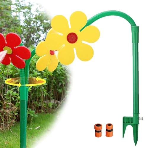 Crazy Daisy Wasser,Dancing Daisy Sprinkler, Crazy Daisy Sprinkler,Wasserblume FüR Garten Kinder (Yellow) von Generisch