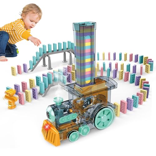 Creative Domino Train Toy - Automatische elektrische Maschine, Spielzeug mit Stiel des Babys | Lernspielzeug für Kinder, Kindergartenspielzeug für die pädagogische Praxis und die Praxis des Pro Creative Domino Train Toy - Automatische elektrische Maschine, Spielzeug mit Stiel des Babys | Lernspielzeug für Kinder, Kindergartenspielzeug für die pädagogische Praxis und die Praxis des Pro von Generisch