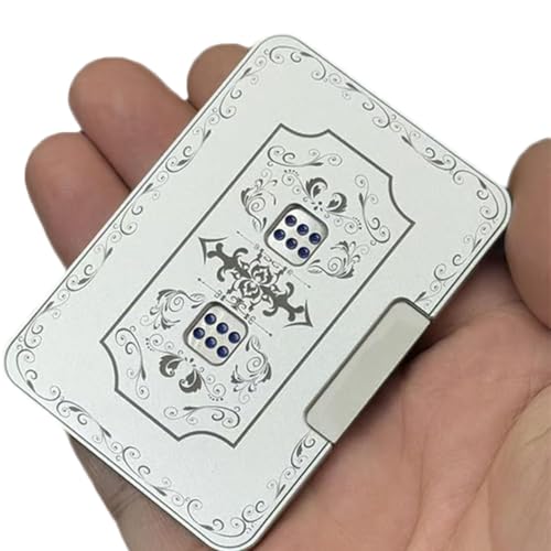 Creative Mechanical Dice, Roulette Dice, Metal Spinner Dice, Unique Spinning Dice, Desk Fidget Gadget, for Table RPG, Board Game (silbrig) von Generisch