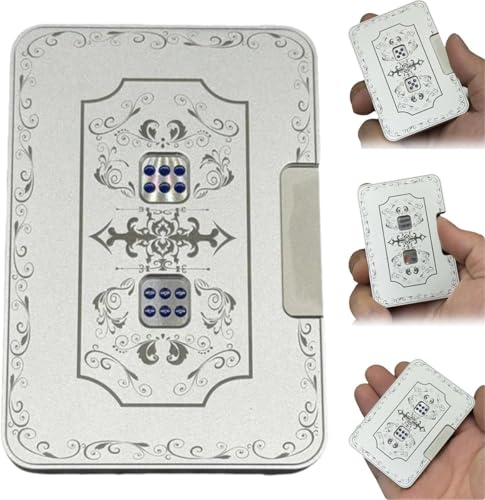 Creative Mechanical Dice Spinner,3D Mechanical Dice Fidget Toy,EDC Aluminum Alloy Stress Reliever Dice Spinner, Interactive Auto-Dice Mechanical,Press & Transform Dice Fidget Toy for Anxiety Relief von Generisch